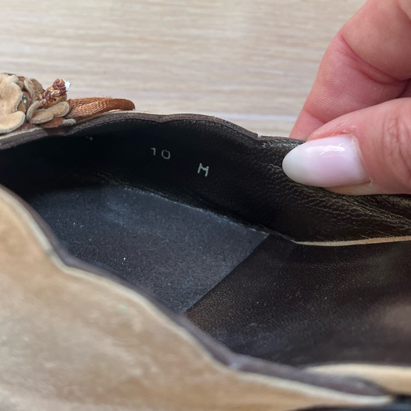 Stuart Weitzman Suede Mules with Floral Accents - Picture 2 of 11